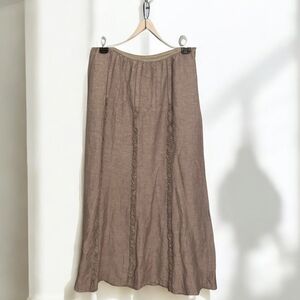 Nic + Zoe Classic Ruffle Linen Skirt